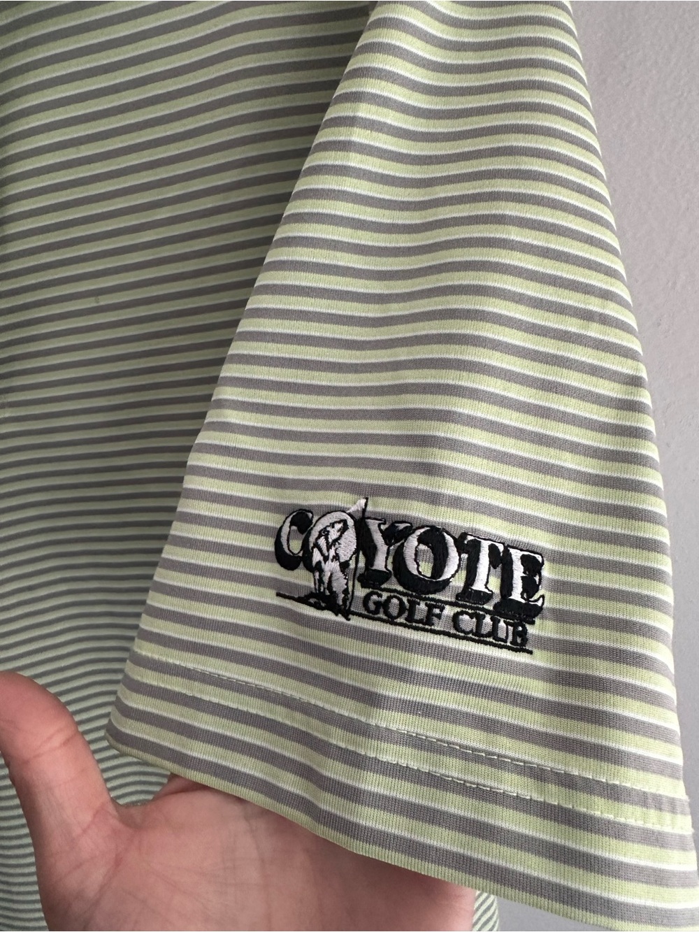 Mens Green Striped Shirt